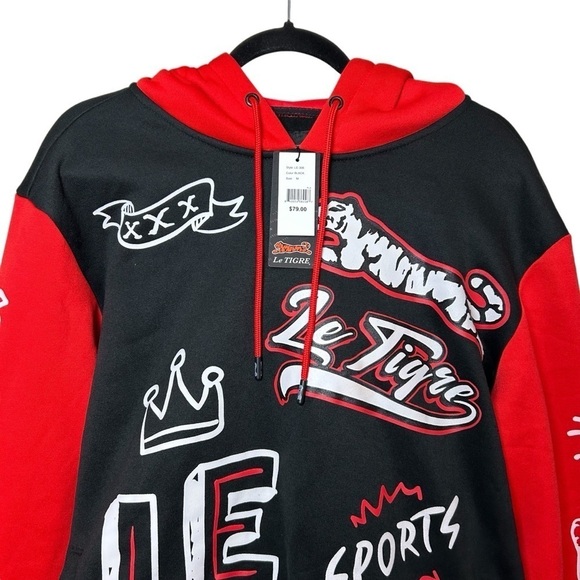 Le Tigre Men’s Premium Apparel Company Fleece Pullover Hoodie Size M NWT - Picture 7 of 16